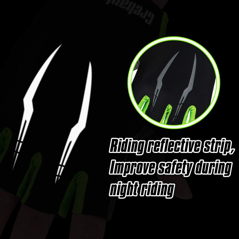 Grebarley Cycling Gloves, Non-Slip and Shock-Absorbing Mountain Bike Gloves, Suitable