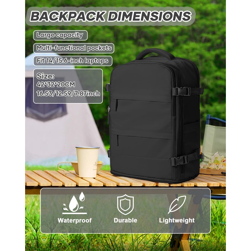 BJLFS Travel Backpack for Women Carry on Backpack Flight Approved