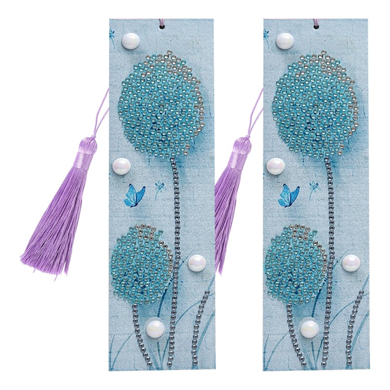 2 Sets Diamond Painting Kit 5D Students DIY Bookmark Dandelion