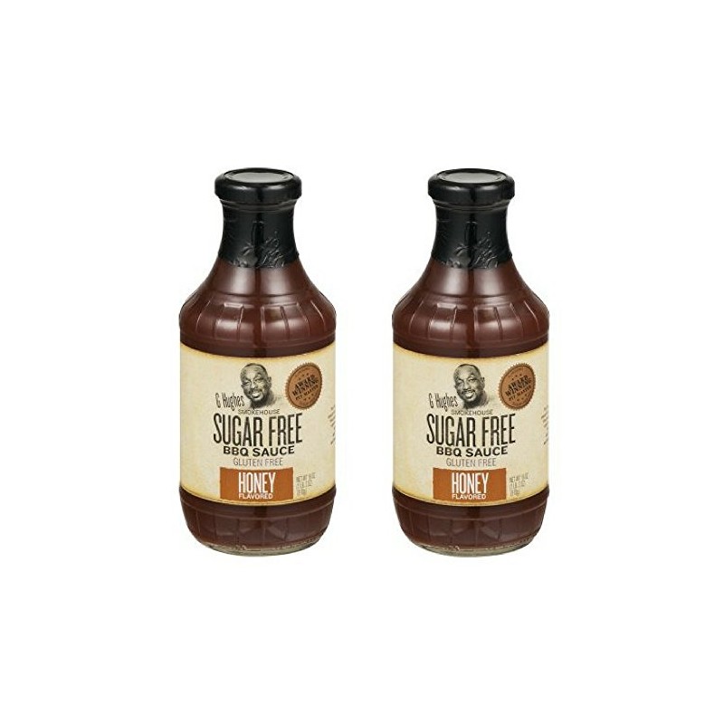 G Hughes Smokehouse Sugar Free BBQ Sauce, Honey 18 Oz