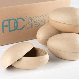 Pack of 24 Fillable Paper Mache Egg Boxes by Factory Direct Craft - Unfinished Ready to Decorate DIY Papier Mache Traditional German Easter Egg Boxes for Holiday Crafts and Decorations