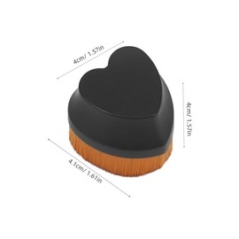 Heart-shaped Makeup Brush Soft Flat Top Powder Brush for Women for Blending Contouring Portable Design for Travel Daily Use Easy to Clean Lightweight Compact