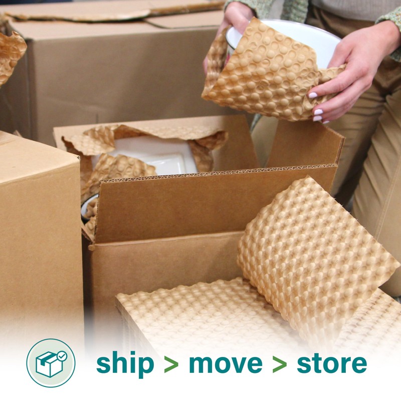 Elementree Paper Bubble Wrap Sheets for Packing, Moving, & Shipping