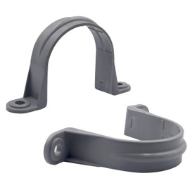 ISPINNER 6pcs 4 Inch PVC Pipe Straps, 2 Holes Plastic Conduit Strap for PVC Pipes, Conduit and Cables, UL Listed