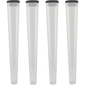 Cherry-on-Top King Size Cone Holder Air Tight Hard Plastic Tube Smoking Rolling Cig Tube, 4 Holders Clear
