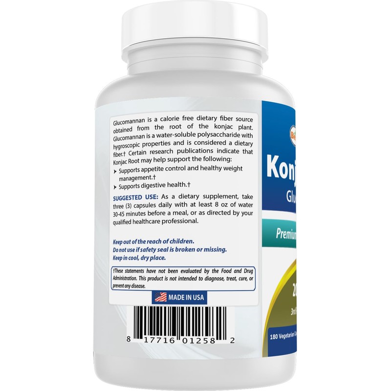 Best Naturals 2 Pack Konjac Glucomannan Root 2000 mg per