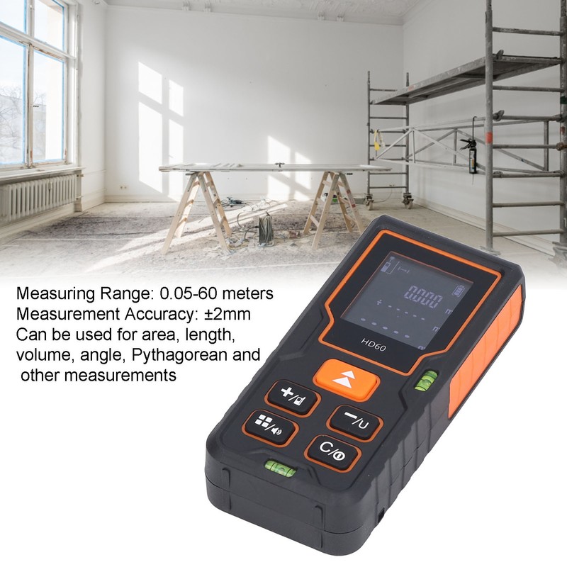 60m Laser Distance Meter Distance Measuring Device Laser Rangefinder for