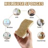 12 Pack Non Scratch S-Shaped Natural Kitchen Sponges - Biodegradable