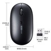 Sanwa Supply MA-WR187BK Quiet Wireless Mouse, 2.4 GHz, USB Connection,