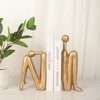 Thinker Cast Iron Bookends, Heavy-Duty Decorative Book End Stoppers for