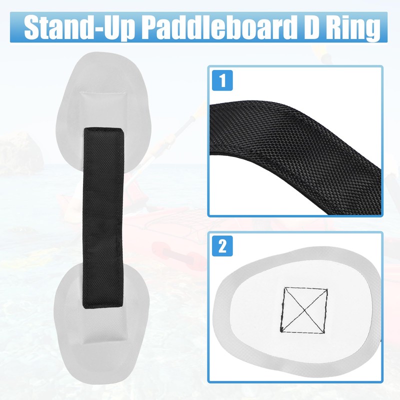 X AUTOHAUX 7pcs D-Ring PVC Patch Kayak Round Shape D