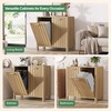 Double Tilt Out Laundry Hamper Cabinet, 11.8 Gallon Gradien Fluted