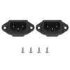 uxcell C14 Panel Mount Plug Adapter AC 250V 10A 3