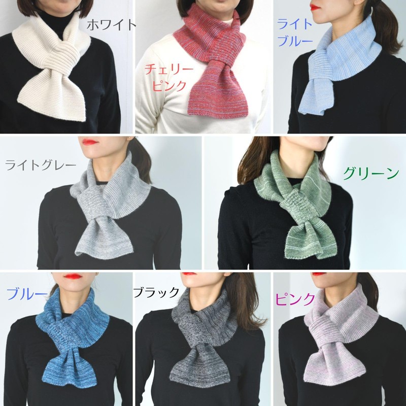 I.P.P Mini Scarf, 100% Cashmere, 2.1 oz (60 g), Lightweight,