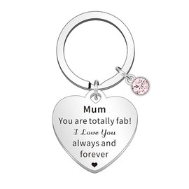 WTOPP Mum Keyring Mum Gifts From Daughter Son Thank You Mum Gifts Mum Mummy Christmas Birthday Thanksgiving Mother's Day Gifts You Are Totally Fab!