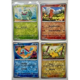 Cosmos Holo 151 Promos Costco Bulbasaur Charmander Squirtle Pikachu Complete Set