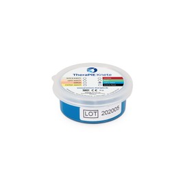 AFH Therapy Knead® Mini Finger Trainer Hand Trainer | Caution 15 g Container | 8 Strength Resistances (Very Firm = Blue) | Therapy Clay