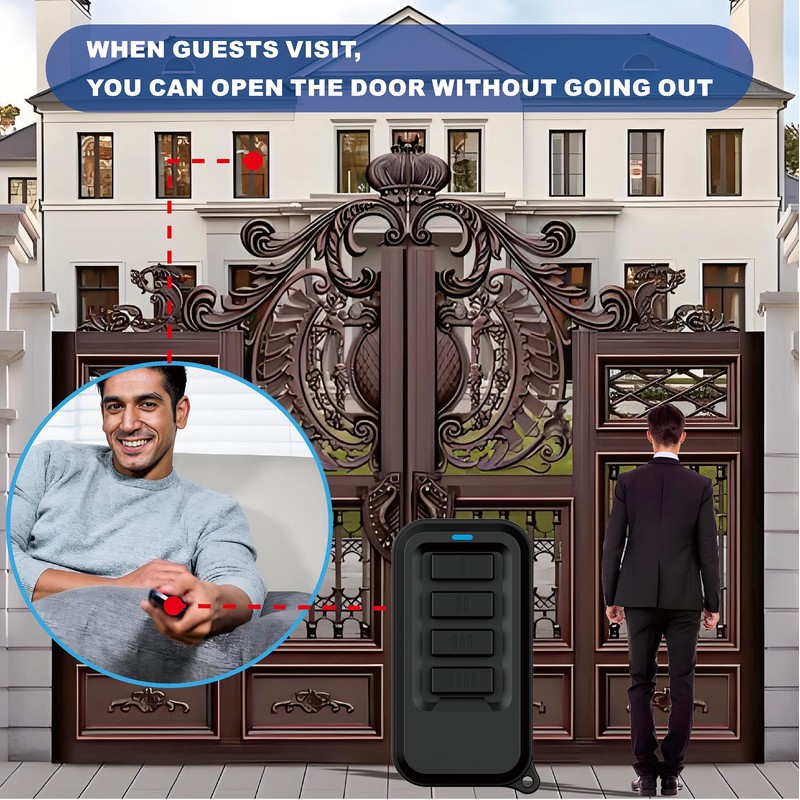 4-Button RF Wireless Gate Door Opener Remote Control Transmitter 433.92MHz