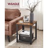 VASAGLE Side Table, 2-Tier Nightstand, End Table with Mesh Shelf,