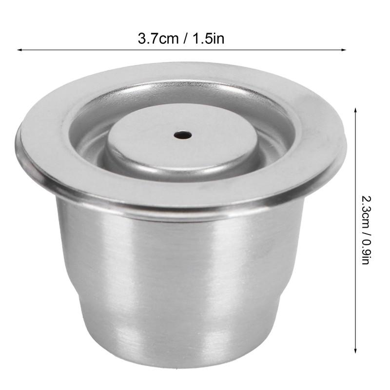 Coffee Capsule Set Stainless Steel Reusable Refillable Capsule Fit for