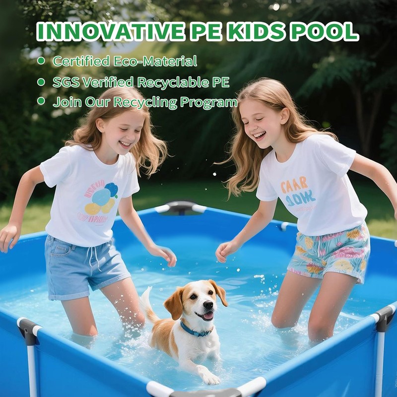 Hanjet 3.6 Foot x 13.8 Inch Kids Swimming Pool Above