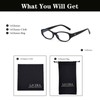 LJCZKA Oval Blue Light Blocking Glasses for Women Retro Small
