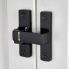 Wocoe 3 Packs Black 90/180° Barn Door Lock，Zinc Alloy Flip