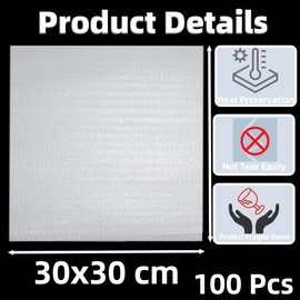 Foam Film Packaging Material 100 Pieces Bubble Wrap Moving Foam Packaging for Moving Box Packaging Tableware Glasses Storage Boxes