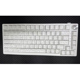 HUO JI HUO JI 75% Wireless Mechanical Gaming Keyboard, Creamy Sound, Hot Swappable, Pre-lubed Linear Switches, Gasket Structure, RGB Backlit, 2.4GHz/USB/BT5.0, Custom Keyboard for Win/Mac, White