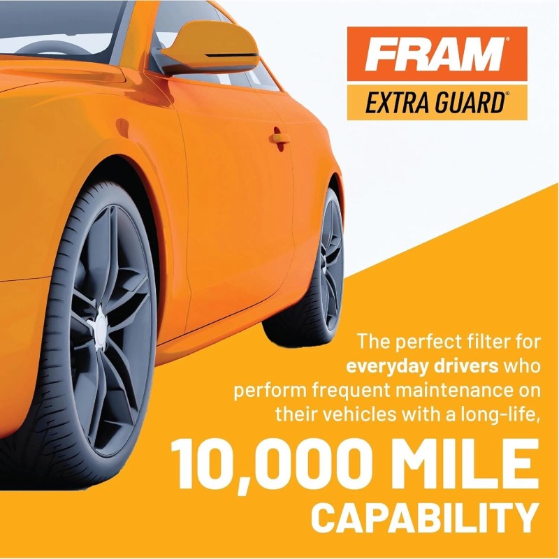 FRAM Extra Guard PH6607, 10K Mile Change Interval Spin-On Oil