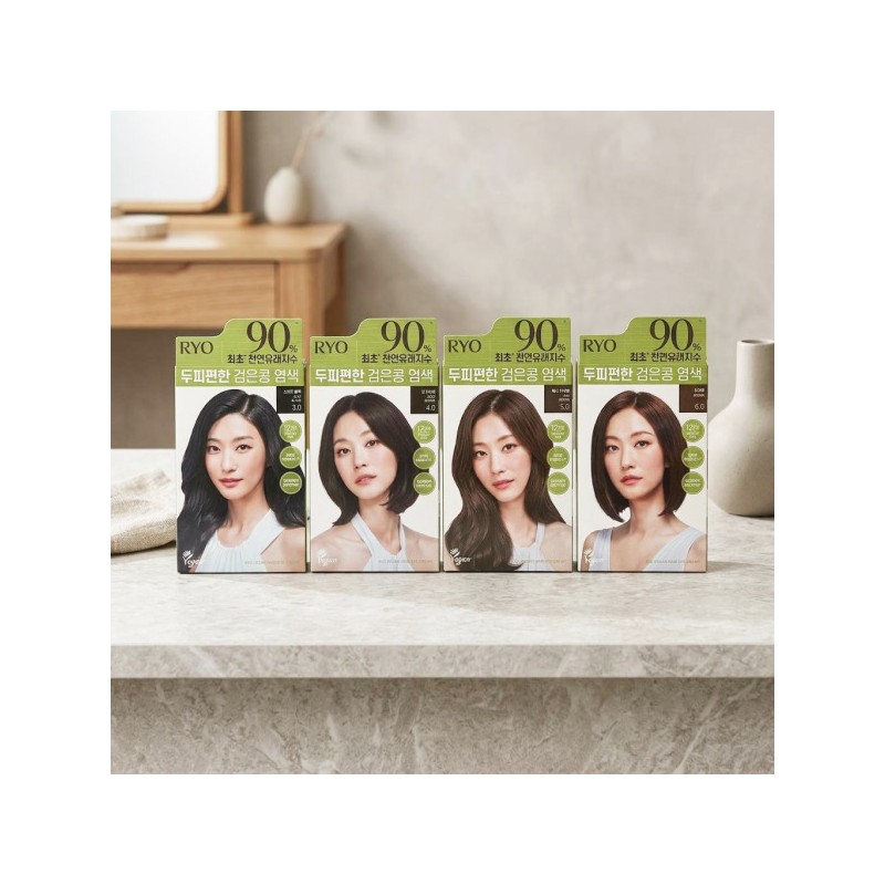 Ryo scalp-friendly black bean gray hair dye 120g color selection