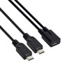 cablecc Micro USB Female to 2X Micro USB Male Splitter