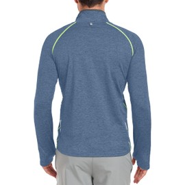 Little Donkey Andy Men's Quarter Zip Long Sleeve Quick Dry Lightweight T Shirts Running Golf Top Navy Blue 2XL