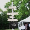 VANZACK Wedding Decor Hanging Chalkboard Sign, 8x7inch Wooden Heart Shaped