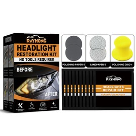 Car Headlight Restoration Kit，Restoring And Burnish Faded Headlights For Cars And Motorbikes，For Yellowing Scratches, Pricks Symptoms