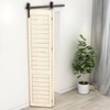 CCJH 42" Bi-Folding Sliding Barn Door Hardware Kit for 2