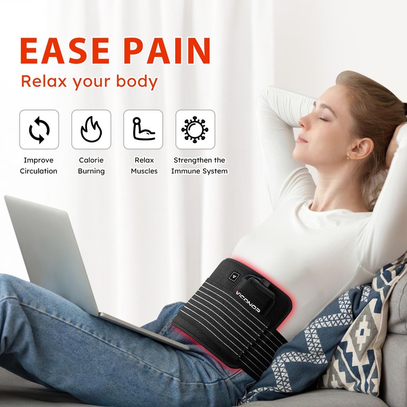Viconor Red Light Therapy Belt for Body Comfort - Wireless
