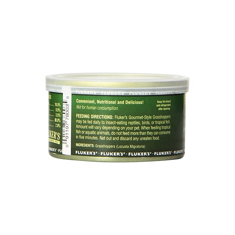 Fluker's Gourmet Canned Food for Reptiles, Fish, Birds and Small