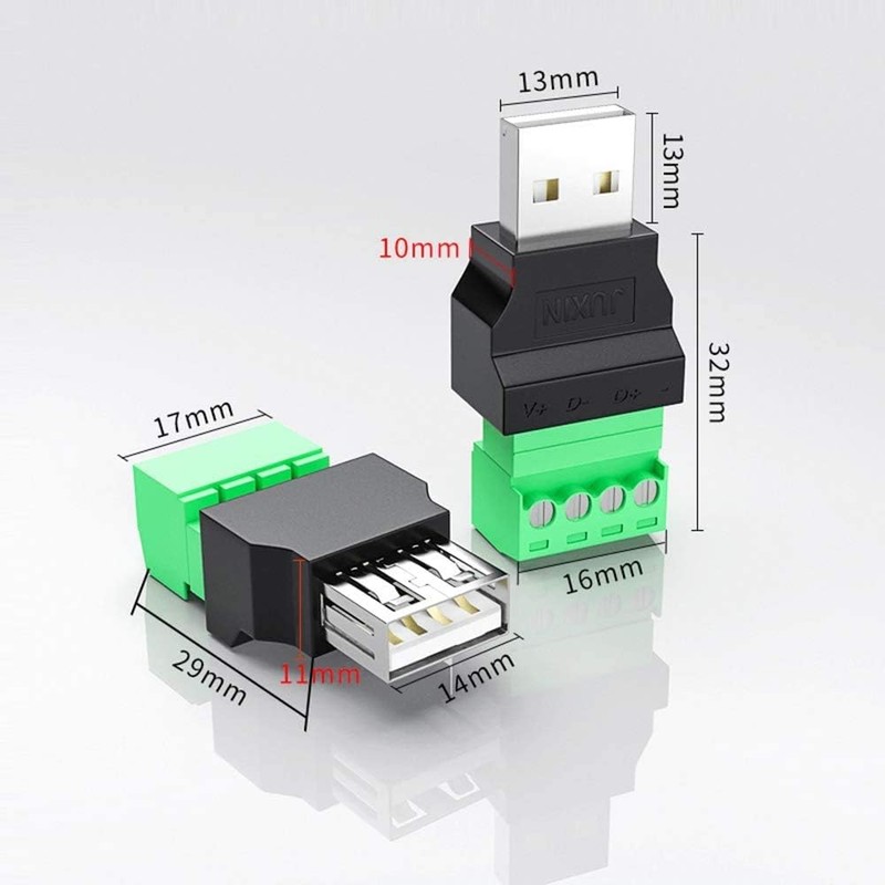 PENGLIN Pack of 4 USB 2.0 Type A Male Female