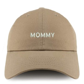 Trendy Apparel Shop Mommy Embroidered Solid Adjustable Unstructured Dad Hat - Khaki