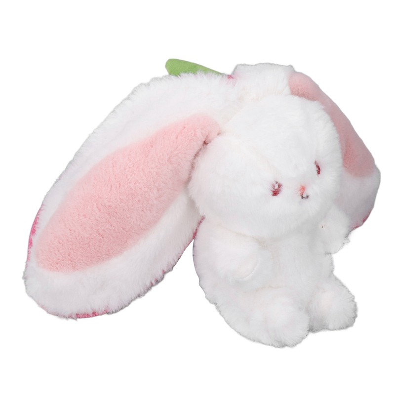 Reversible Bunny Plush Toy Throw Pillow Children Cute Cartoon Animal