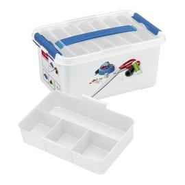 Sunware Q-Line Sewing Box with Insert, White, One Size