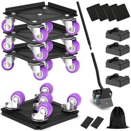 Heavy Duty Furniture Movers with Wheels, Carbon Steel Furniture Dolly, Heavy Furniture Moving Wheels Dollies Casters Rollers, Furniture Lifter Tool for Moving Furniture, Max Load 1200LB (4.1 x 4.1 IN)