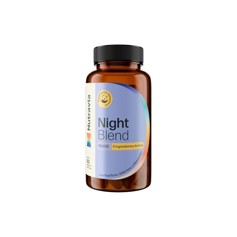 Night Blend Magnesio para Dormir GABA L-Teanina 60 Cáps NUTRAVIA