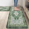 Collive Boho Kitchen Mat, Cushioned Anti Fatigue Kitchen Rug Set,