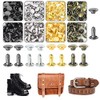 400Sets Rivets for Leather, 6mm Double Round Cap Rivets, Leather