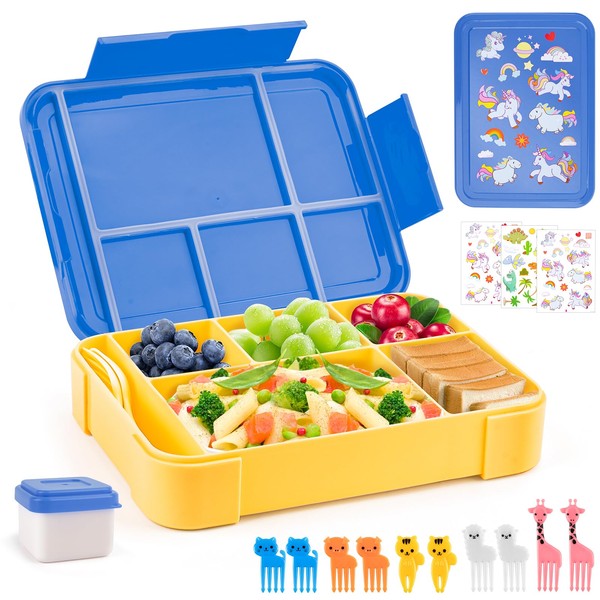 WuGU Children's Lunch Box with Compartments, 1300 ml Lunch Box