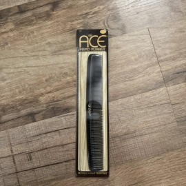 ACE vintage New Old Stock - ACE - Hard Rubber Comb 7" - Black 21 - Made in USA.