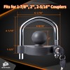 METOWARE Trailer Coupler Lock Universal Adjustable Heavy-Duty Steel Trailer Hitch