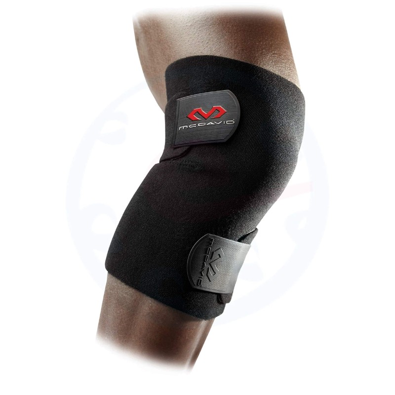 McDavid Unisex – Erwachsene Kniebandage-408 Kniebandage, Schwarz, Einheitsgröße